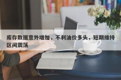库存数据意外增加，不利油价多头，短期维持区间震荡