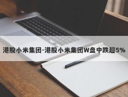港股小米集团-港股小米集团W盘中跌超5%