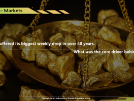 Gold suffered its biggest weekly drop in over 40 years. What was the core driver behind this?